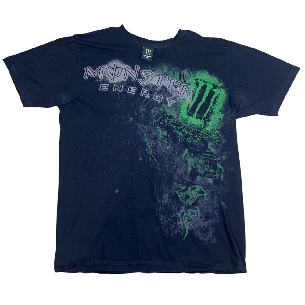 vintage y2k 2000s Monster Energy grunge affliction style shirt Large racing emo